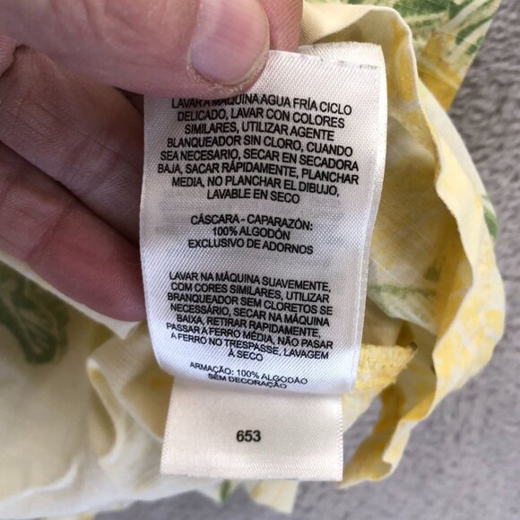 Columbia Mens Hawaiian Shirt XXL Short Sleeve Yellow Tropical Button Up Casual - Picture 8 of 10